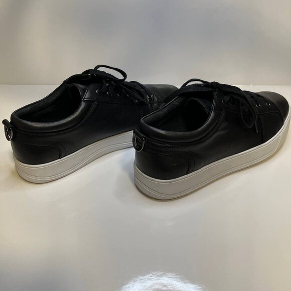 Andrew Marc Darwood Men's Black Leather Sneakers – Size US 8 - Picture 7 of 11
